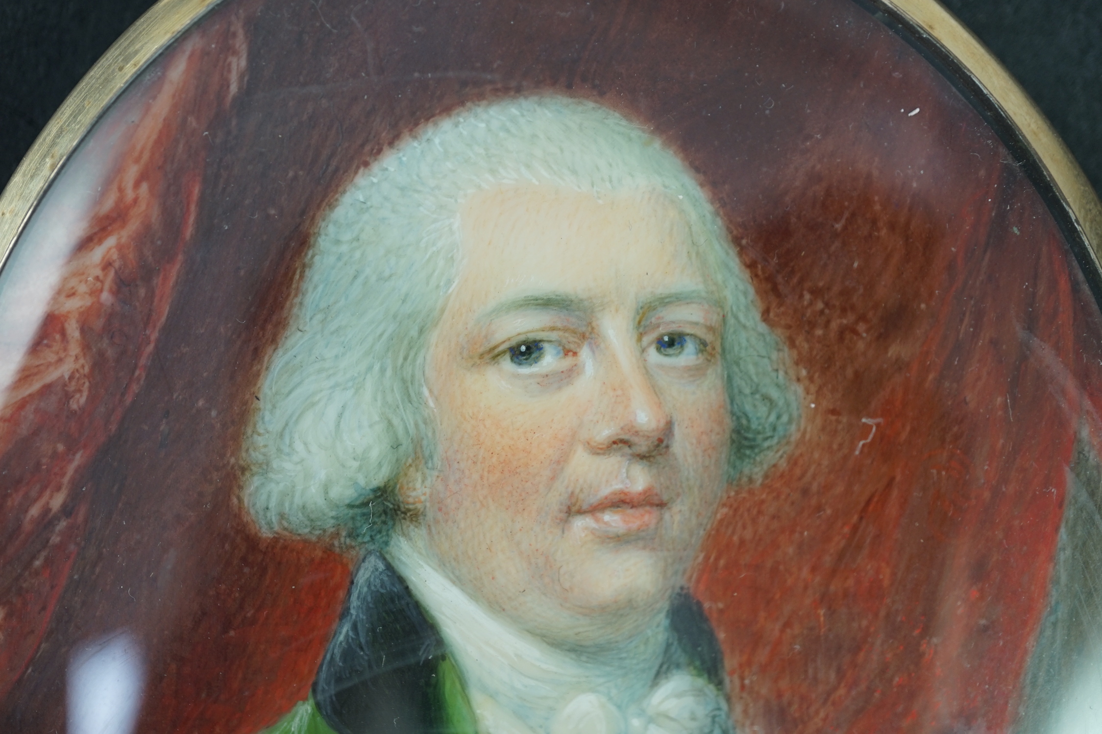 John Barry (fl.1784-1817), Portrait miniature of a gentleman, watercolour on ivory, 9.3 x 7.5cm. CITES Submission reference QWTJQ3Y5